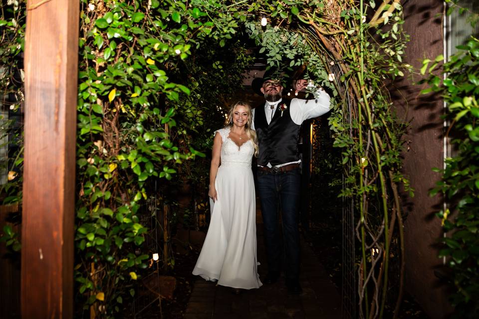 Bride & Groom Under Arch