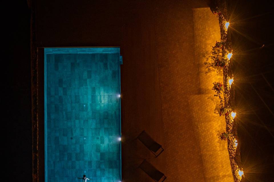 Pool at night