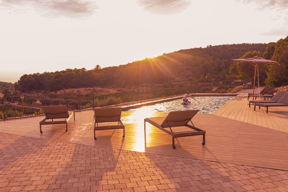 Pool at sundown