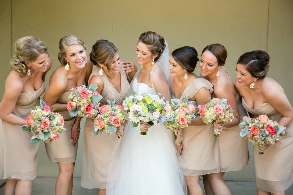 Purple bouquets