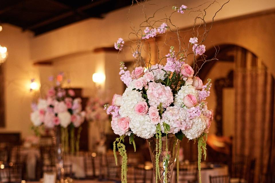 Pink centerpiece