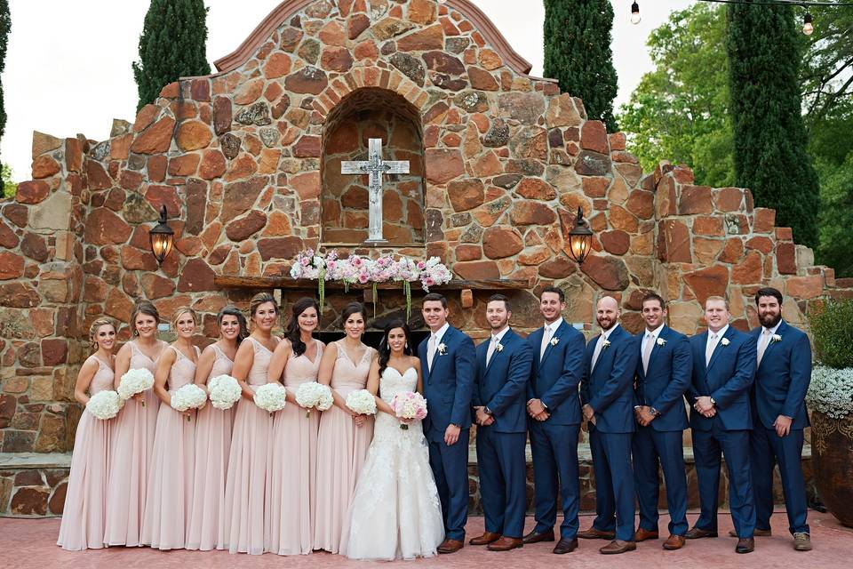 The newlyweds and their guests