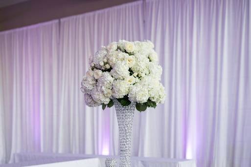 Tall white flower centerpiece