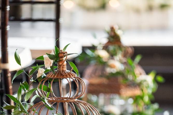 Aisle Floral with Birdcage