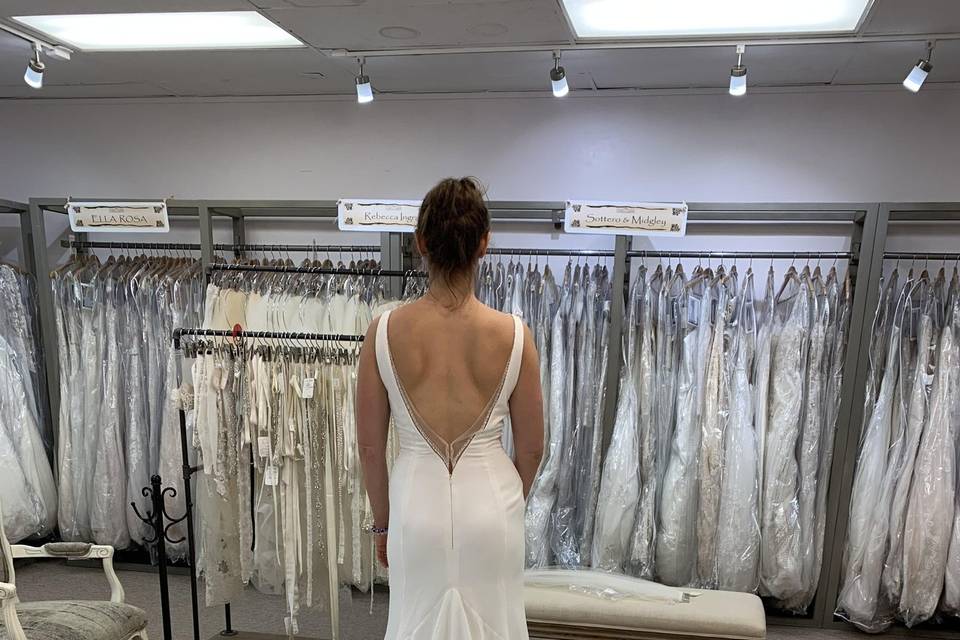 A fitting for the wedding dress