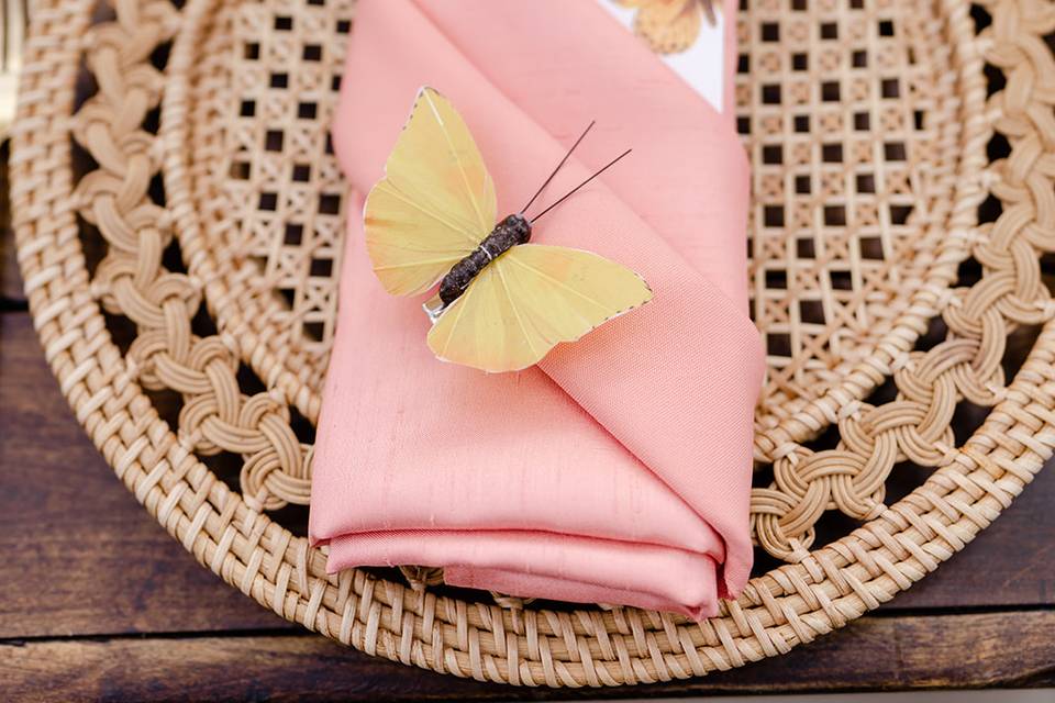 Butterfly themed tablescape