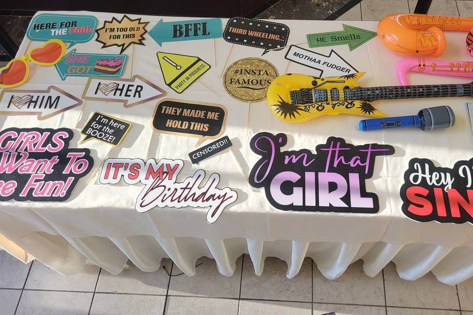 Some of the props setup