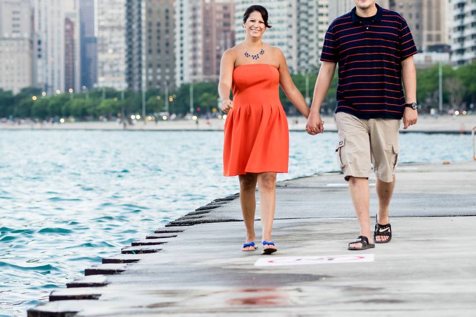 North Avenue Beach Engagement