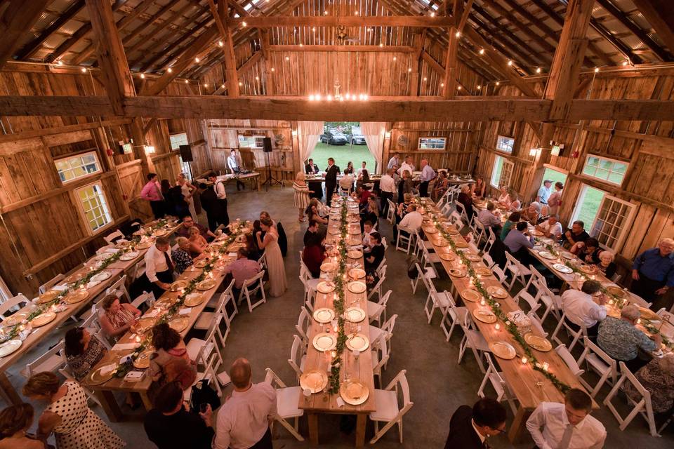 Long tables for guests