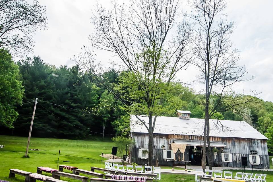 Wide open space for wedding ceremony