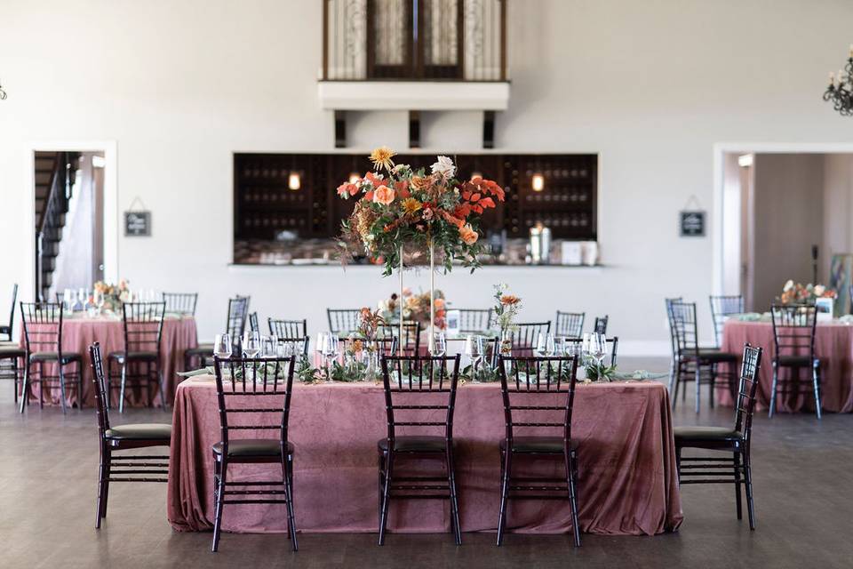 Beautiful ballroom decor