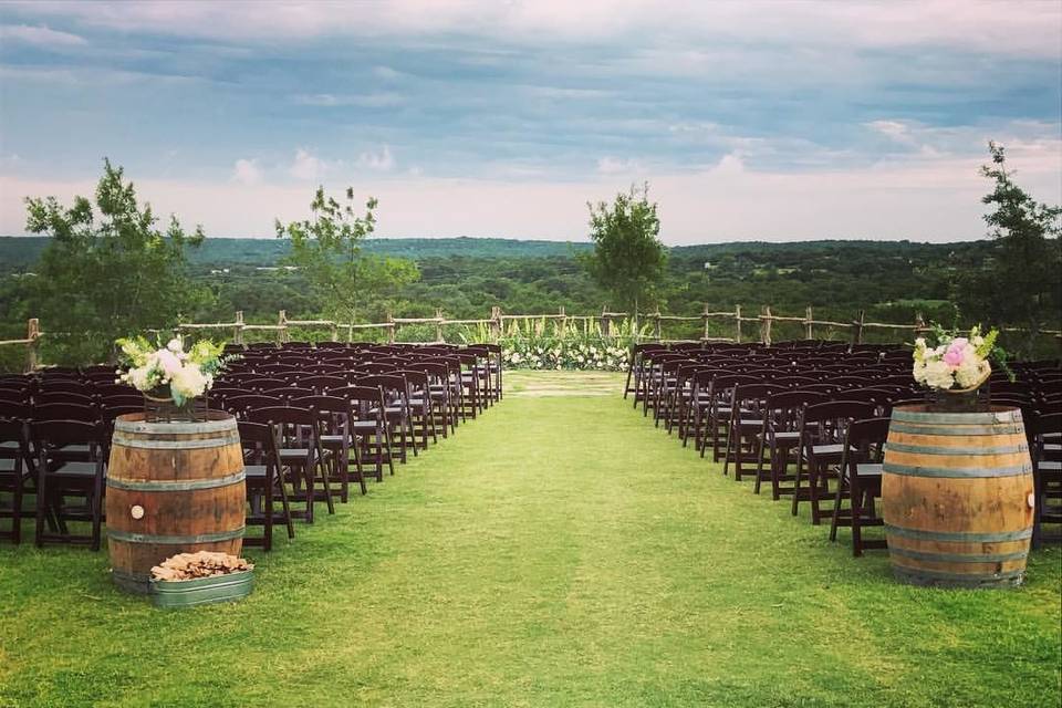 Wedding ceremony setting