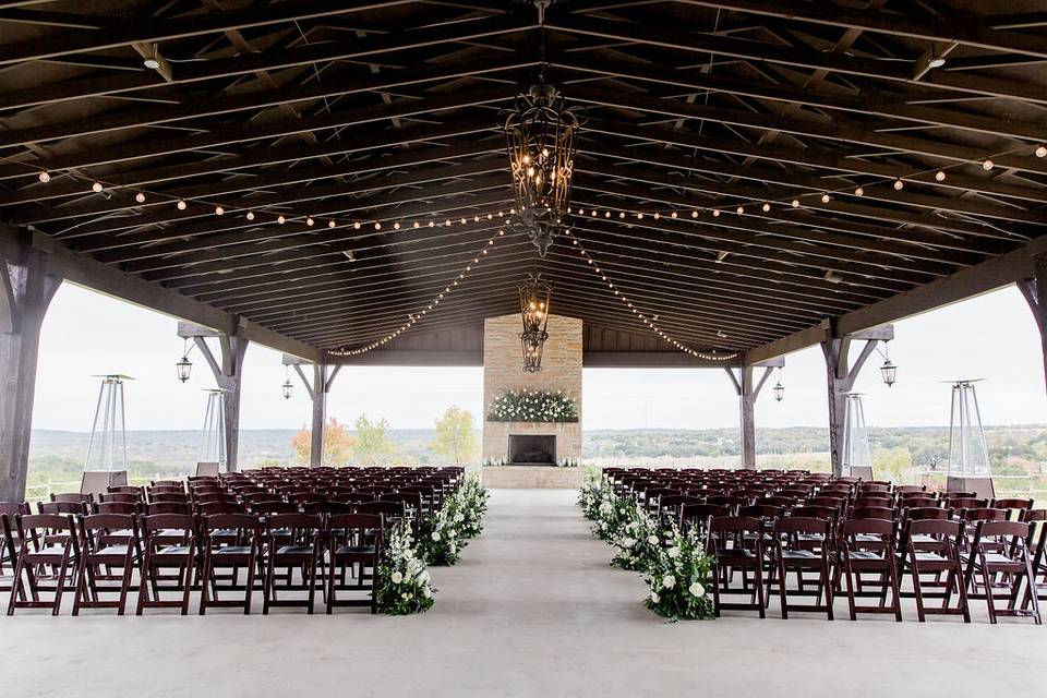 Covered patio ceremony