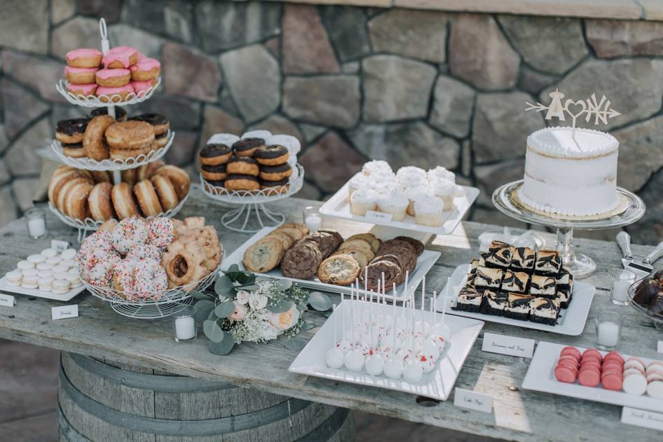 Wedding dessert table