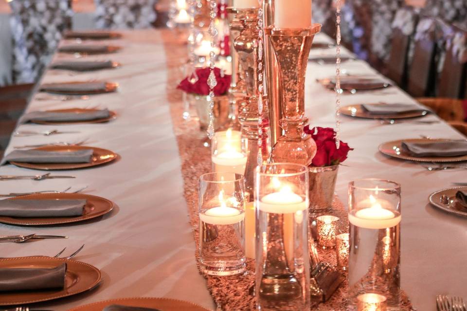 Candelabras on Head Table