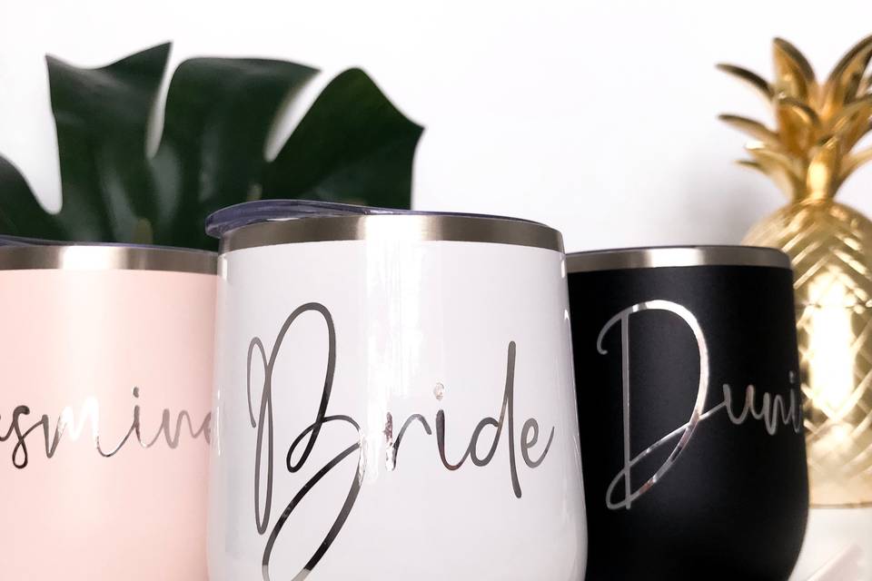 Personalized wine tumblers