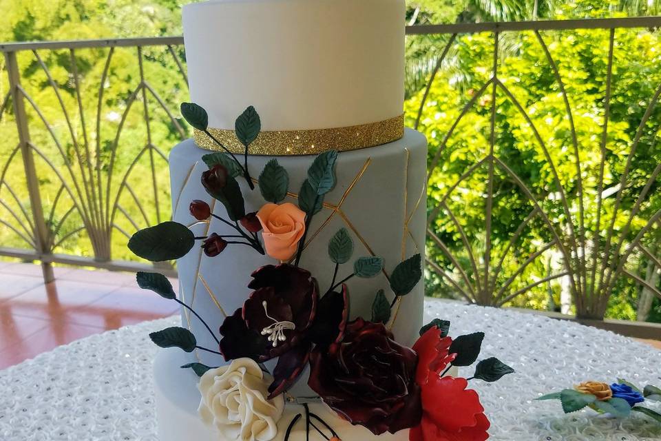 Bouquet theme cake