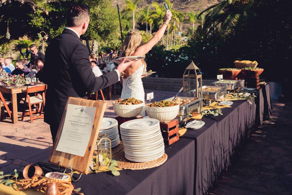 Elegant buffet or plated