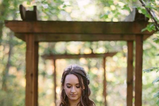 Bride on the bridge