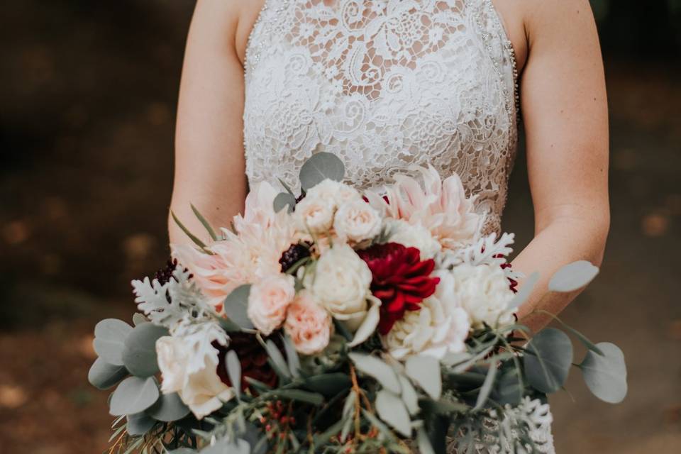 Pretty burgundy & Blush