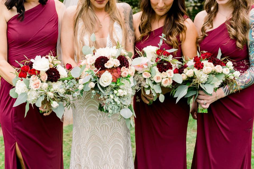 Elegant bridesmaids