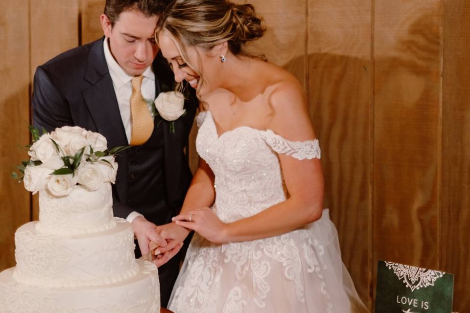 Cutting the cake