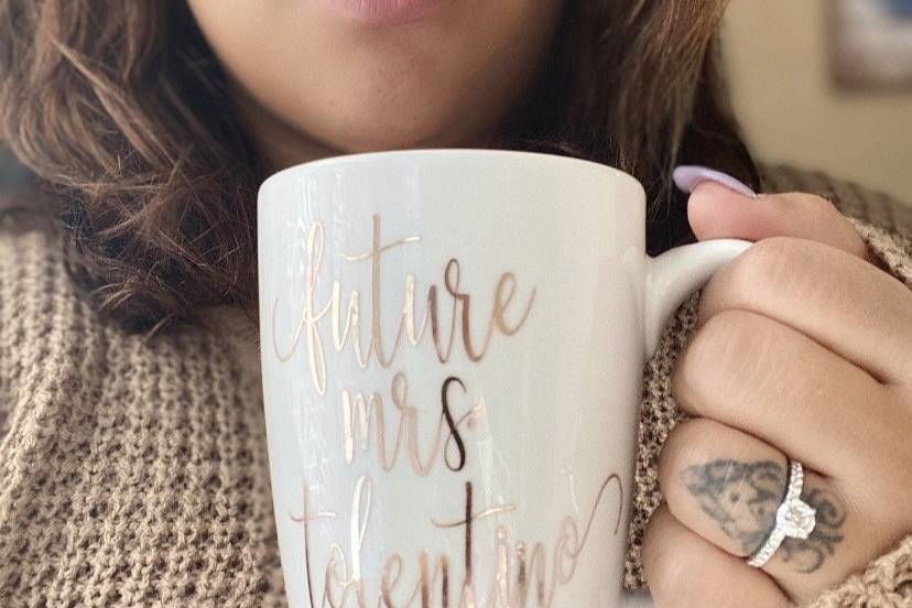 Engagment mug gift