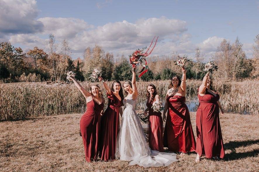 The Gals In Front of The Pond