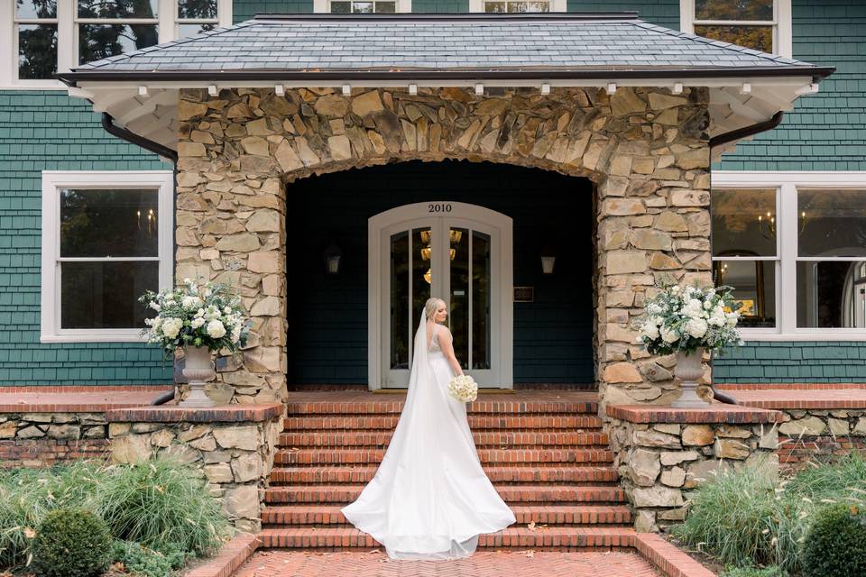 Bride outside the venue