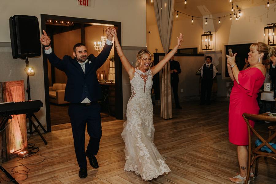 Newlywed's entrance