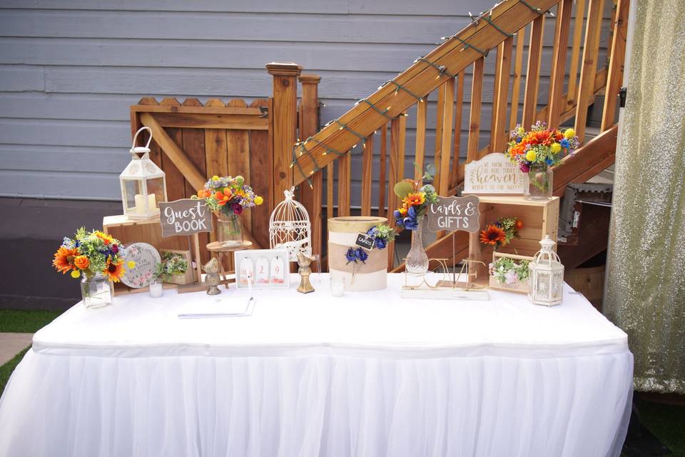 Welcome table detail