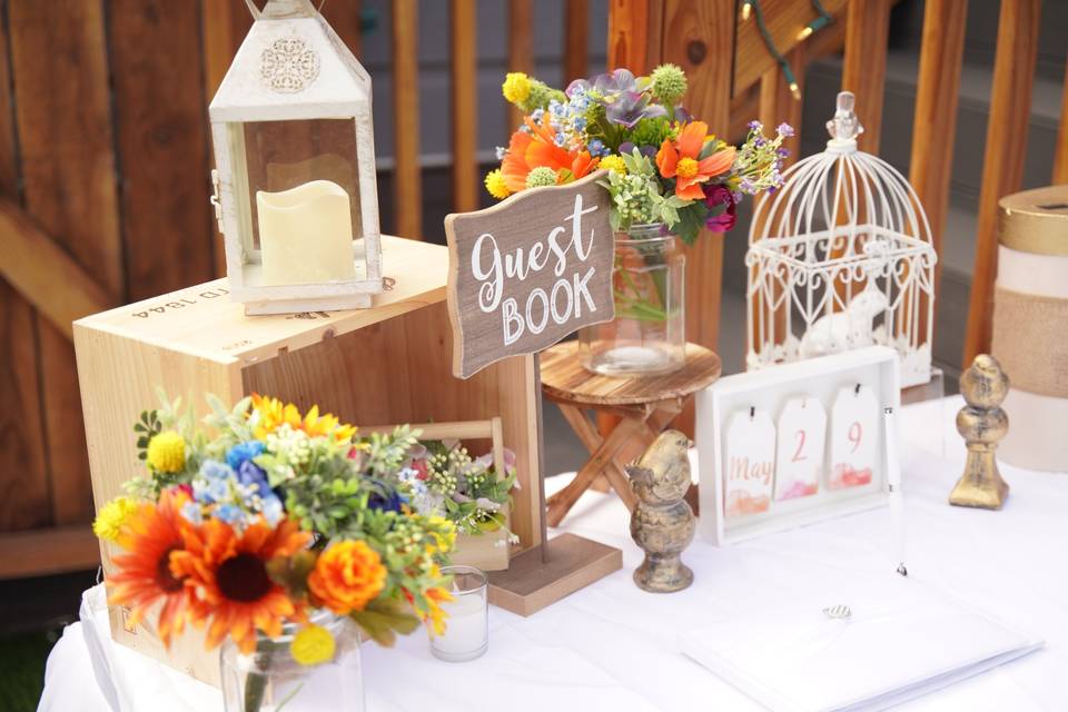 Welcome table detail