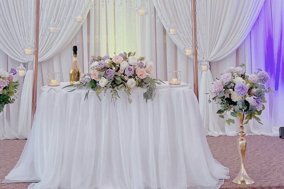 Sweetheart table design