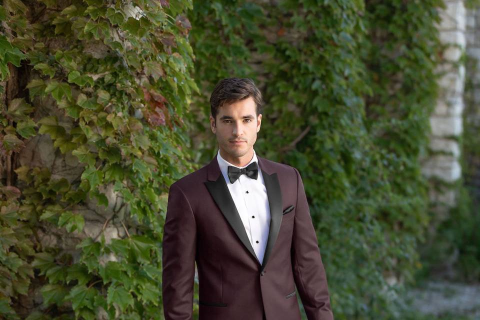 Kenneth Cole Burgundy Tuxedo