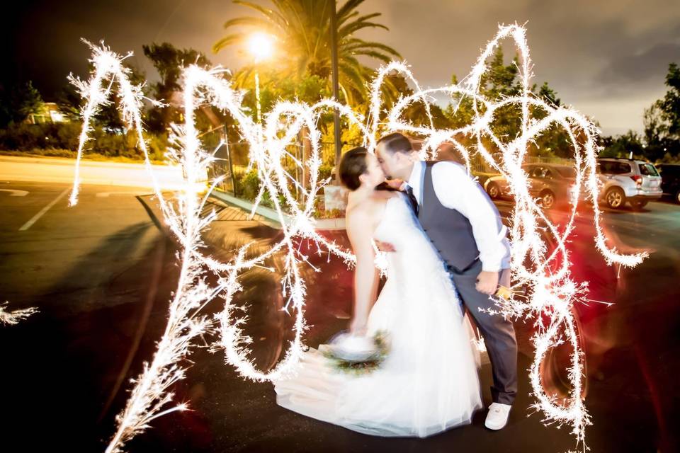 Long exposure with sparklers
