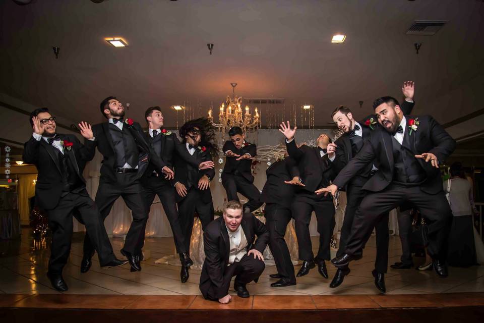 Fun times with the groomsmen