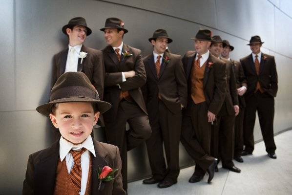 The groom with his groomsmen