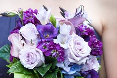 Rich Purple Bridesmaid Bouquet