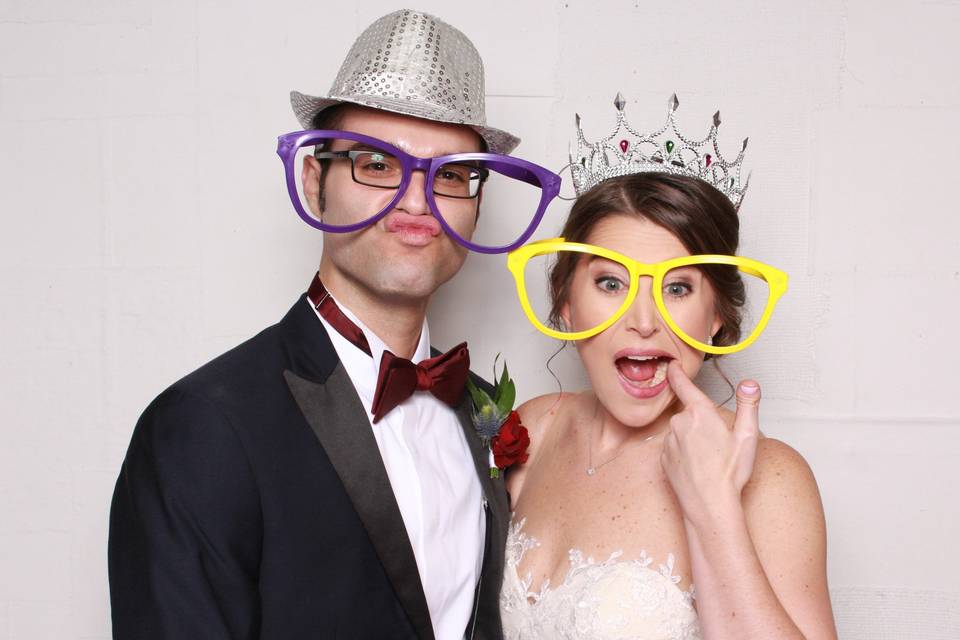 Silly bride and groom