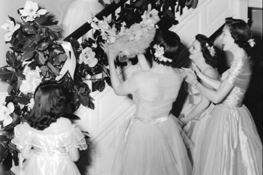 Vintage photo of wedding