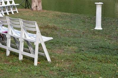 Setup for wedding ceremony