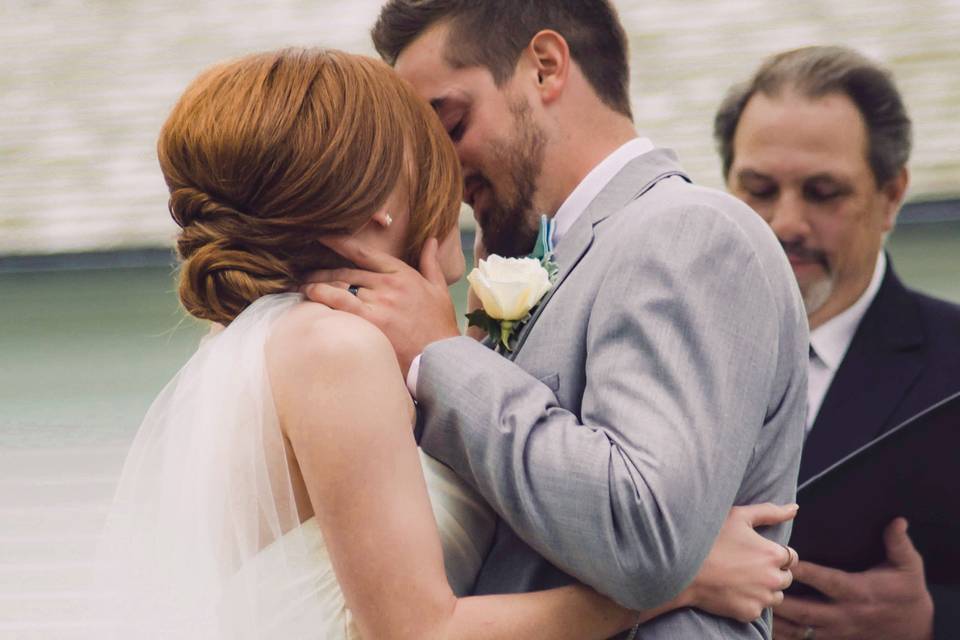 Kissing the bride