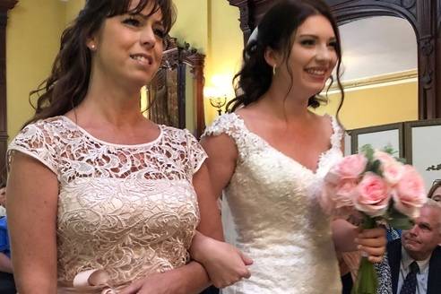 Bride and sister