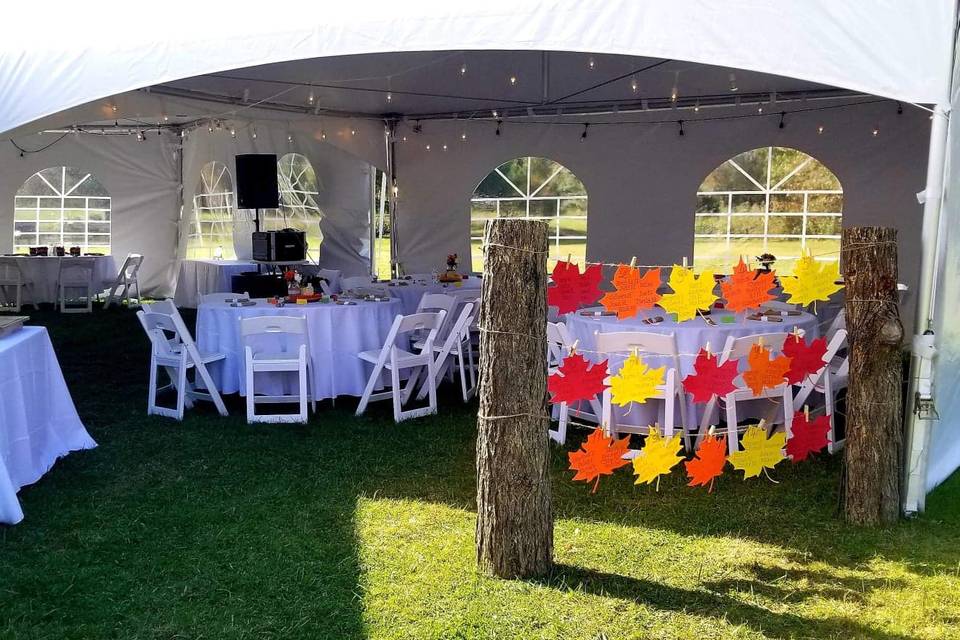 Tent entrance wedding