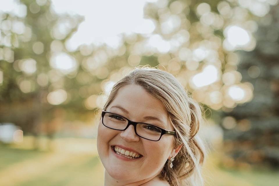 Bride with glasses