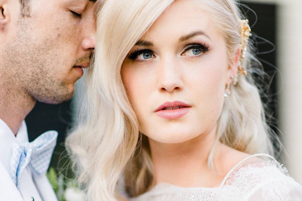 Bride with her groom