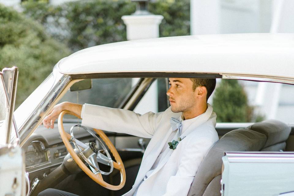 Groom in the car