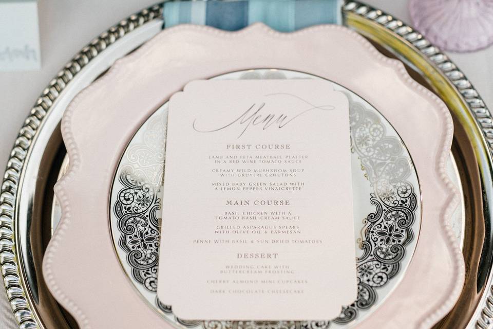 Menu card