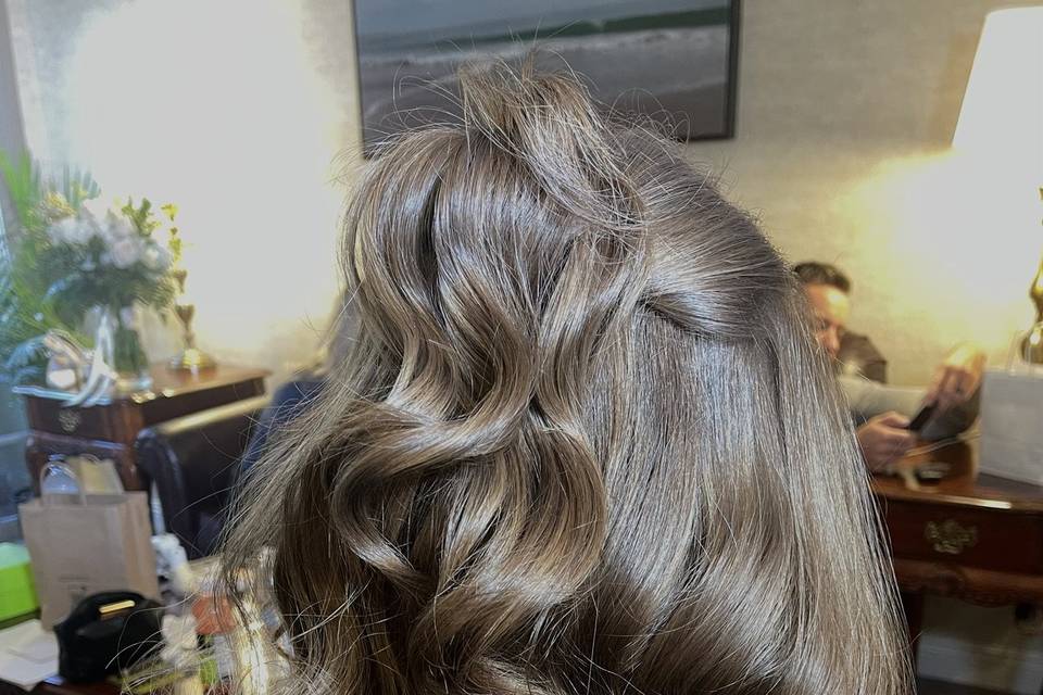 Half up hairstyle