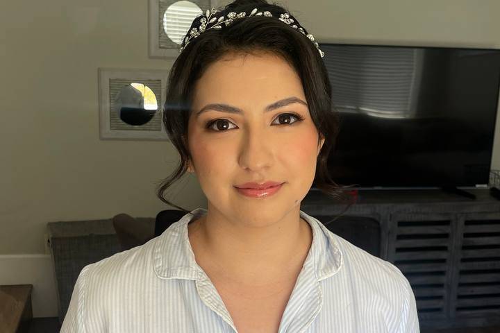 Engagement party makeup and ha